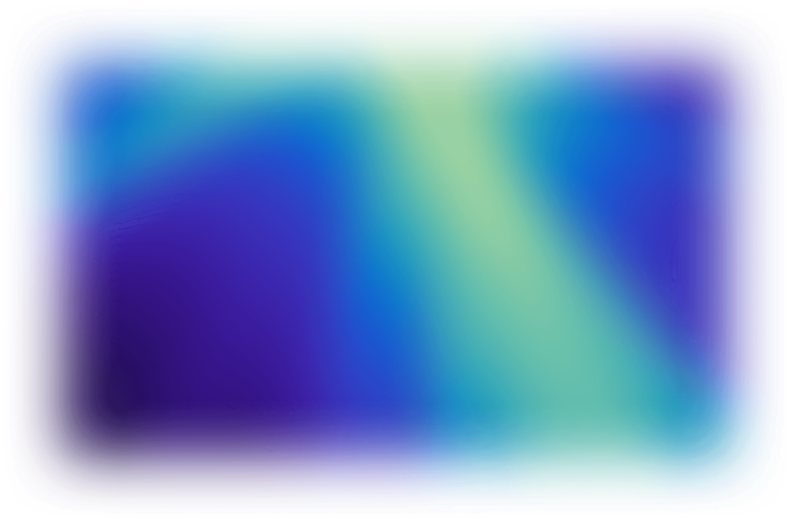 A vibrant abstract gradient of deep blues, purples, and aquamarine with a bright vertical Birdie-like streak of light.